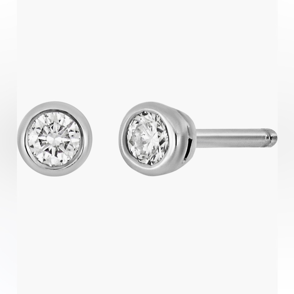 Bony Levy 14k Bezel Diamond Studs